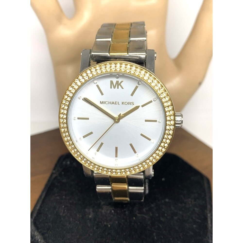Michael Kors Women's Watch MK7348 Quartz Silver Dial 2-Tone Stainless Steel 38mm